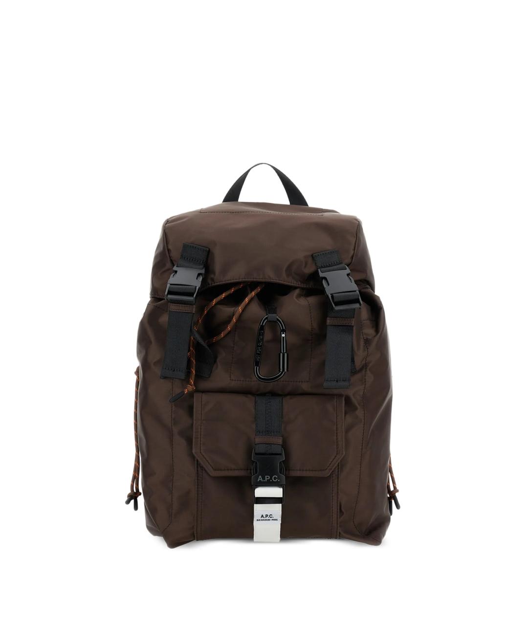 A.P.C. Коричневый тканевый рюкзак, фото 1