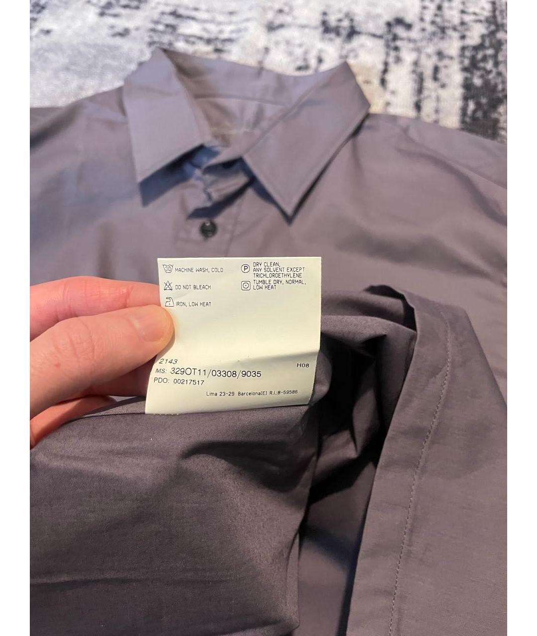 BURBERRY Антрацитовая хлопковая классическая рубашка, фото 8