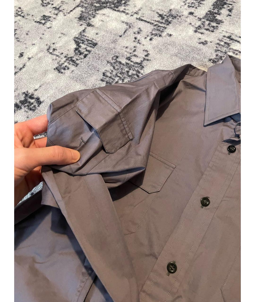 BURBERRY Антрацитовая хлопковая классическая рубашка, фото 5