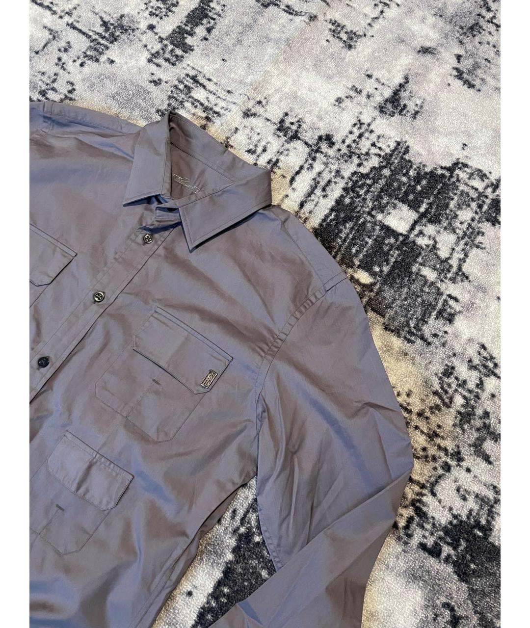 BURBERRY Антрацитовая хлопковая классическая рубашка, фото 9