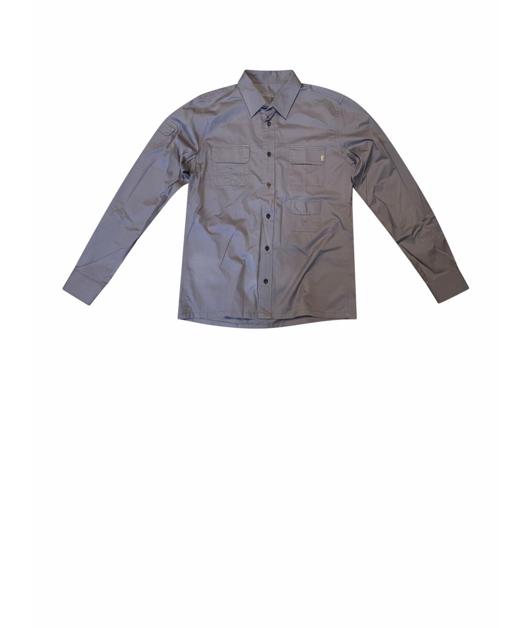 BURBERRY Антрацитовая хлопковая классическая рубашка, фото 1