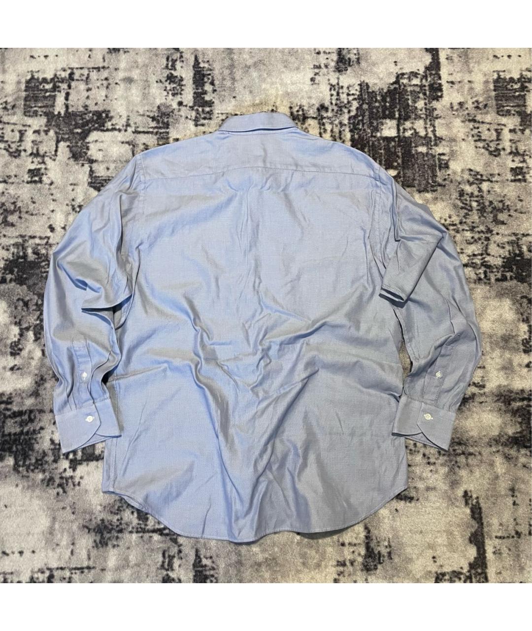 CANALI Голубая хлопковая классическая рубашка, фото 2