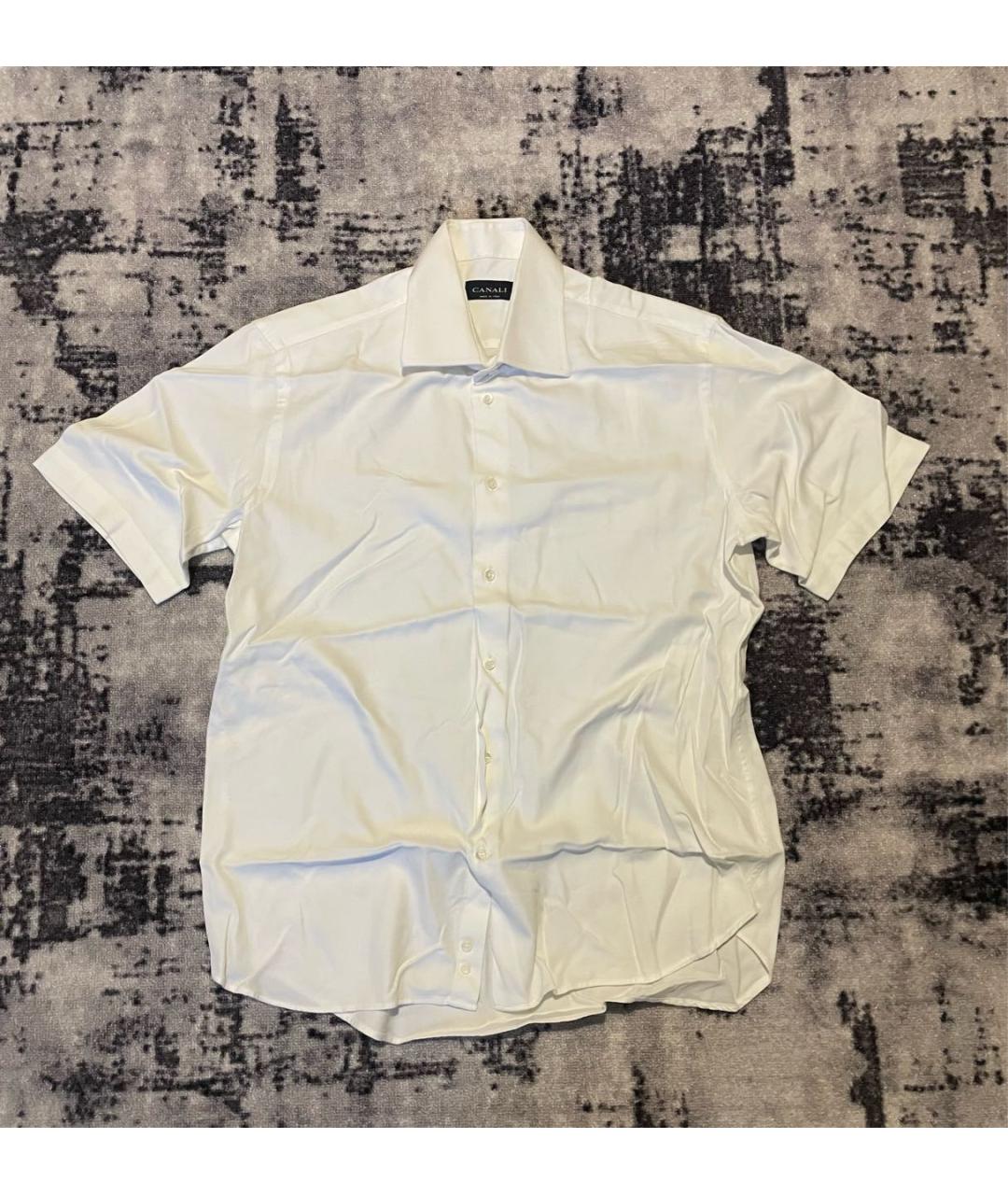 CANALI Белая хлопковая кэжуал рубашка, фото 7