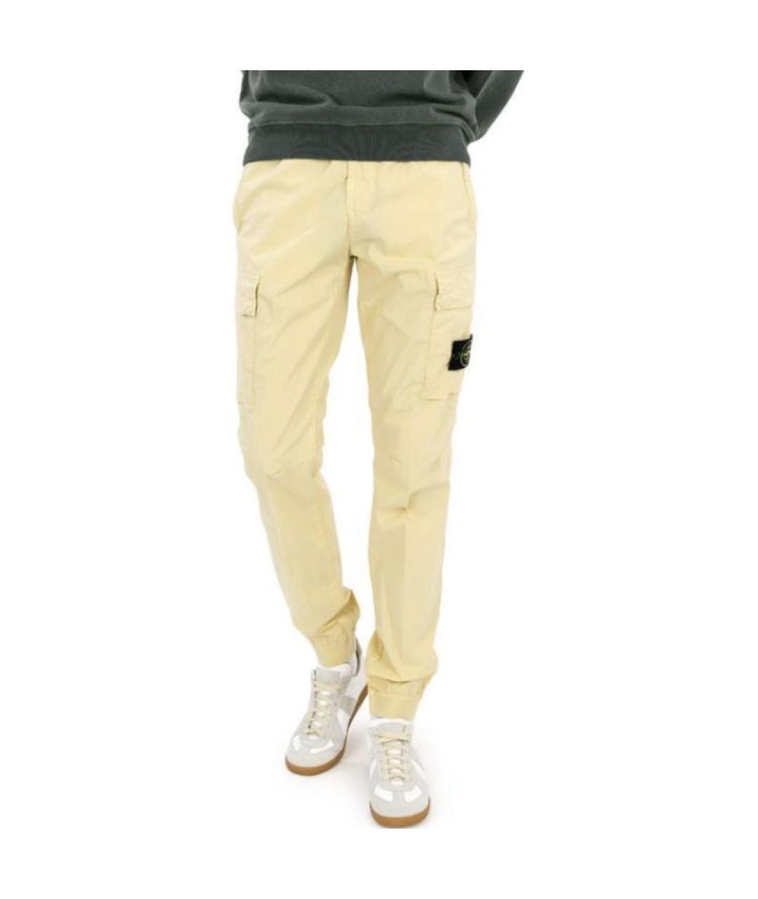 STONE ISLAND Бежевые повседневные брюки, фото 6