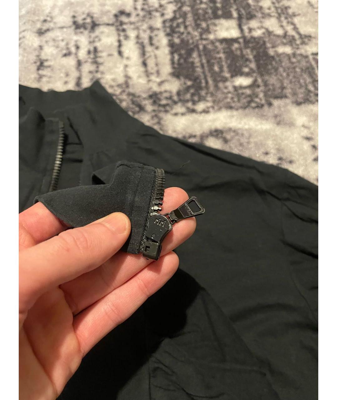 JIL SANDER Черный хлопковый кардиган, фото 3