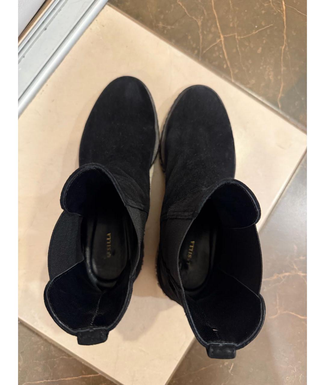 LE SILLA Черные замшевые ботинки, фото 3