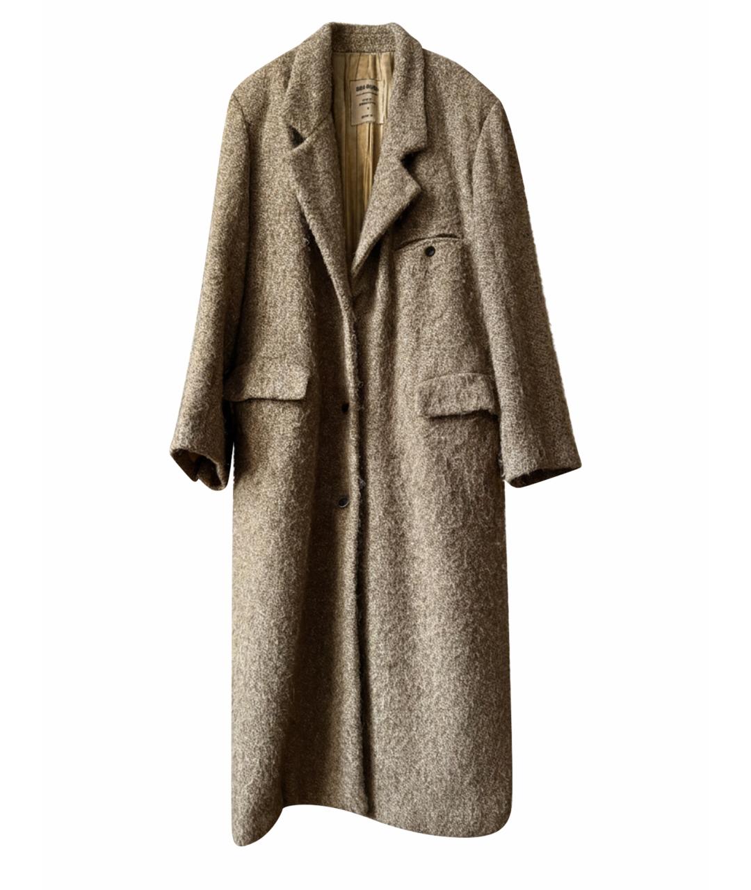 UMA WANG Бежевое шерстяное пальто, фото 1