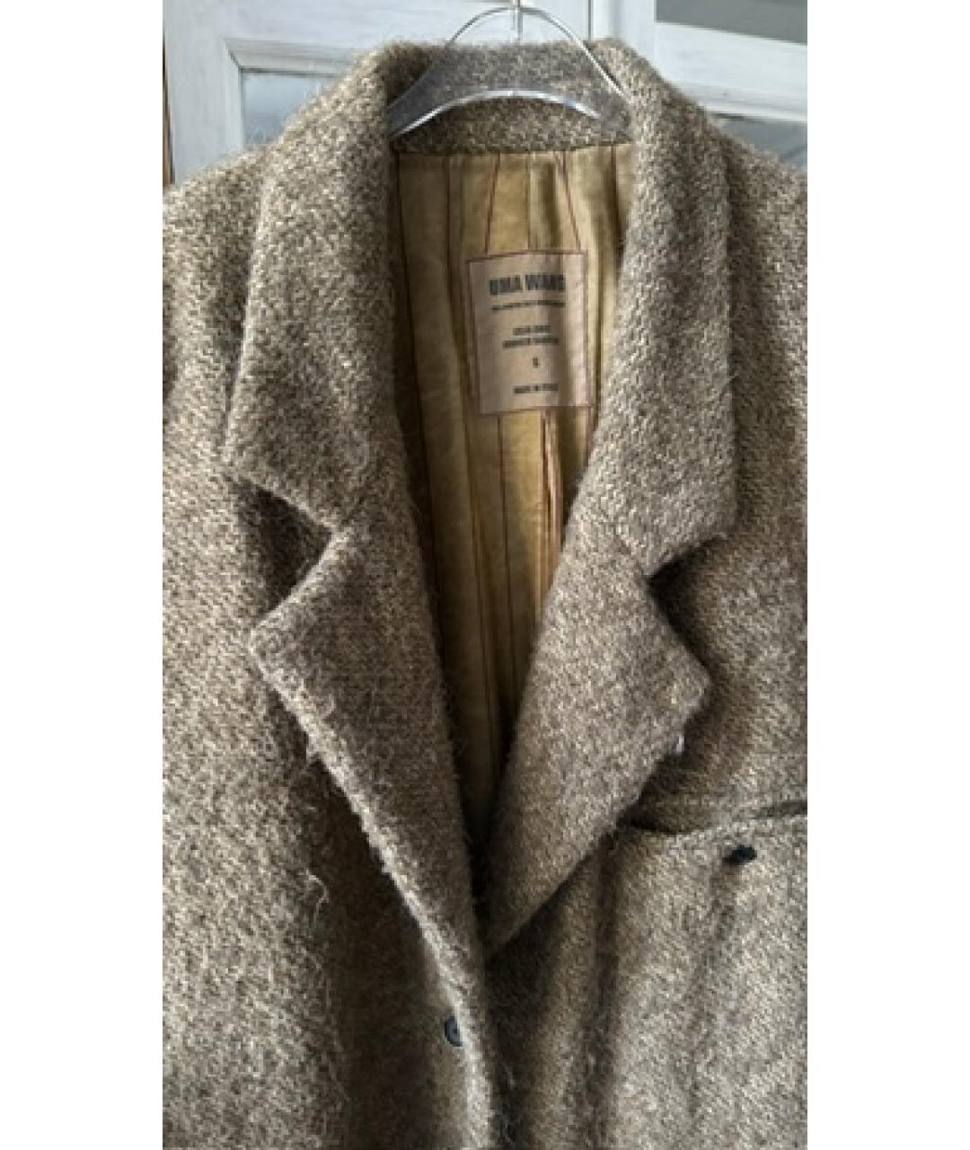 UMA WANG Бежевое шерстяное пальто, фото 3