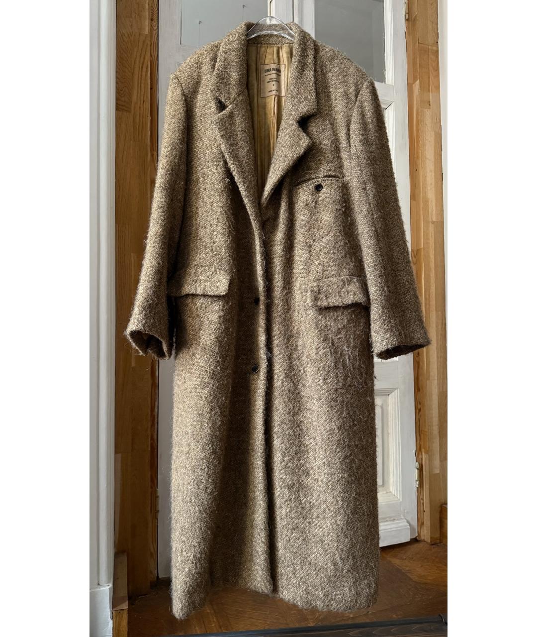 UMA WANG Бежевое шерстяное пальто, фото 6