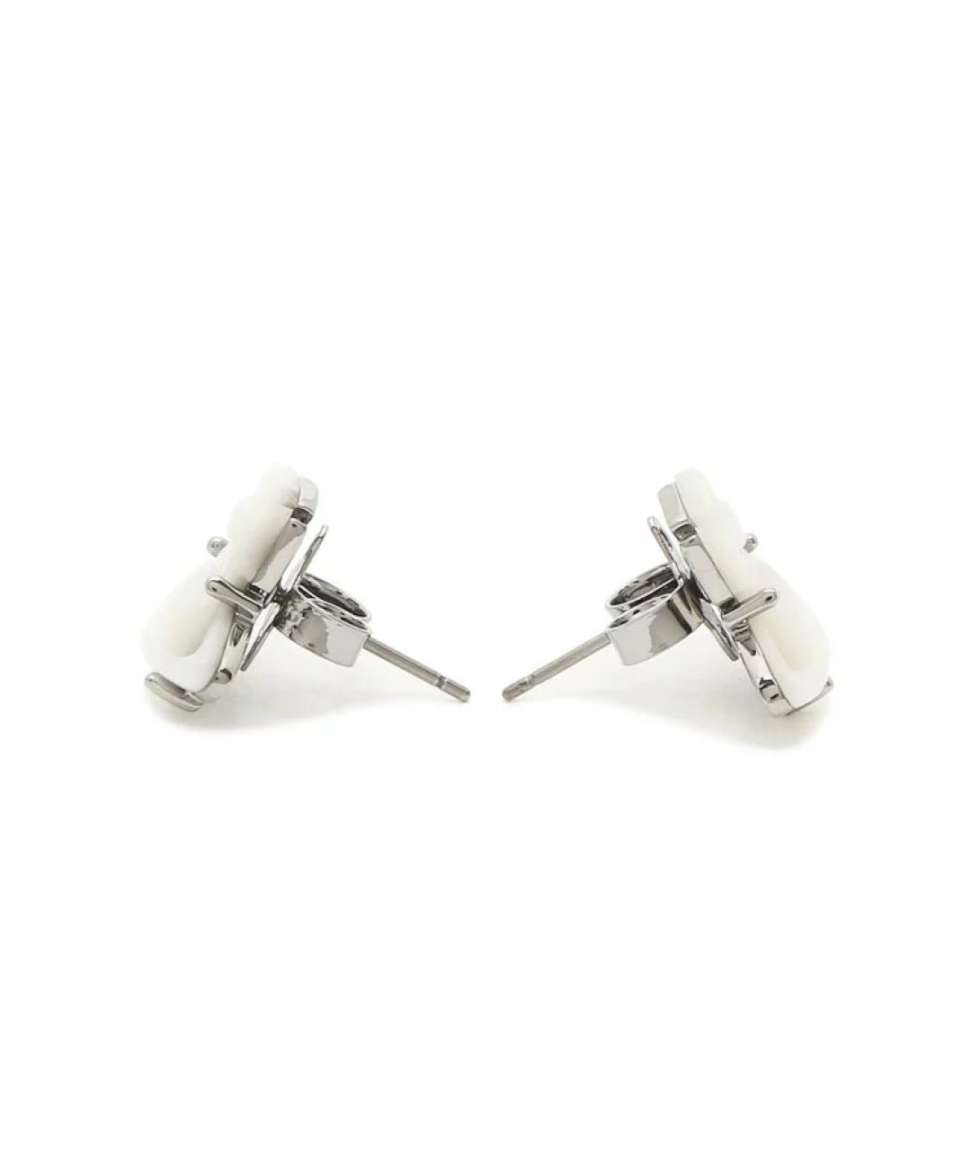 VIVIENNE WESTWOOD Белые латунные серьги, фото 3