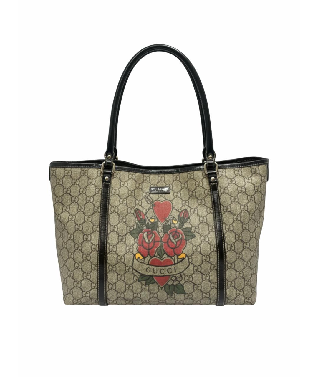 GUCCI Бежевая сумка тоут, фото 1