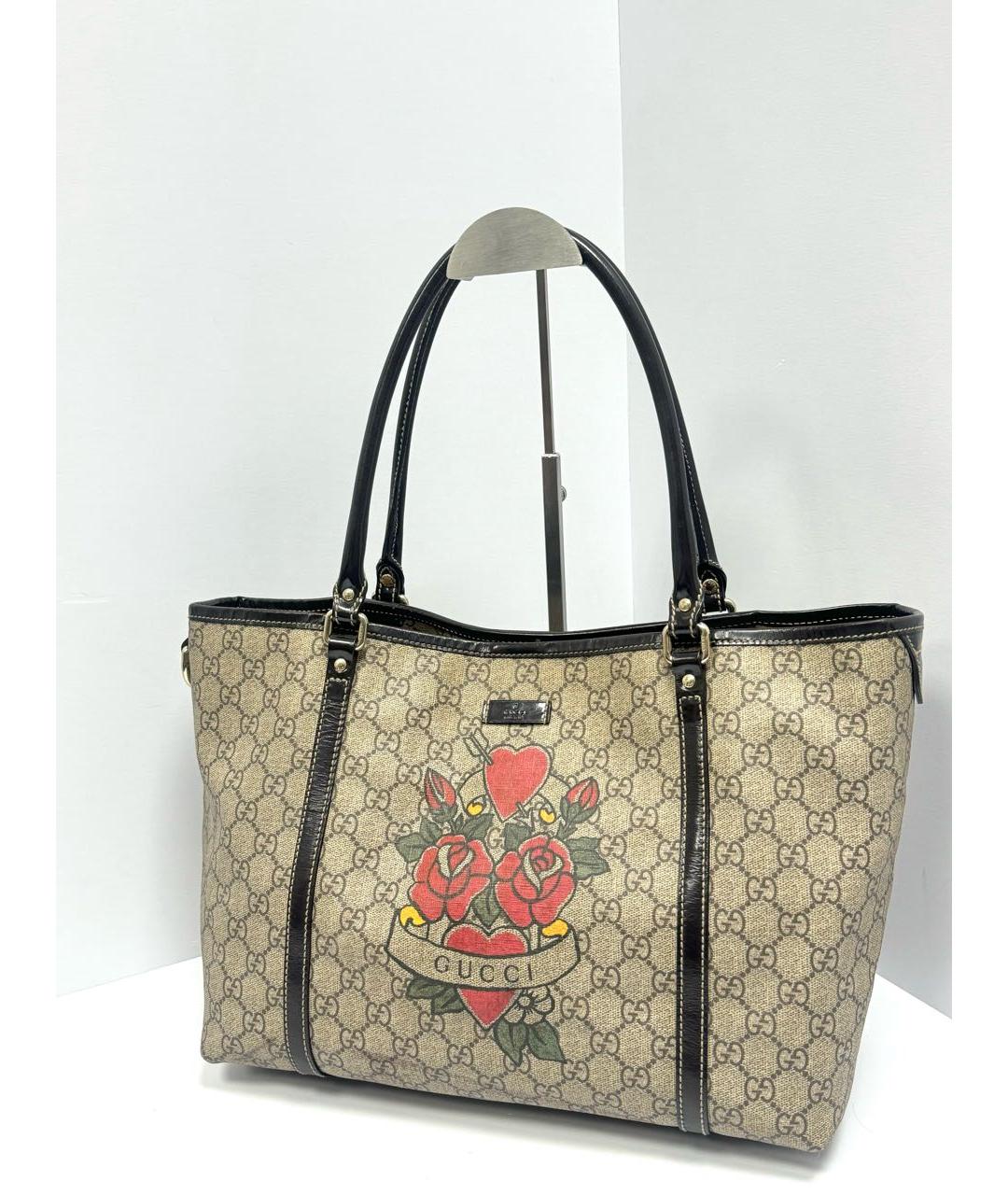 GUCCI Бежевая сумка тоут, фото 3