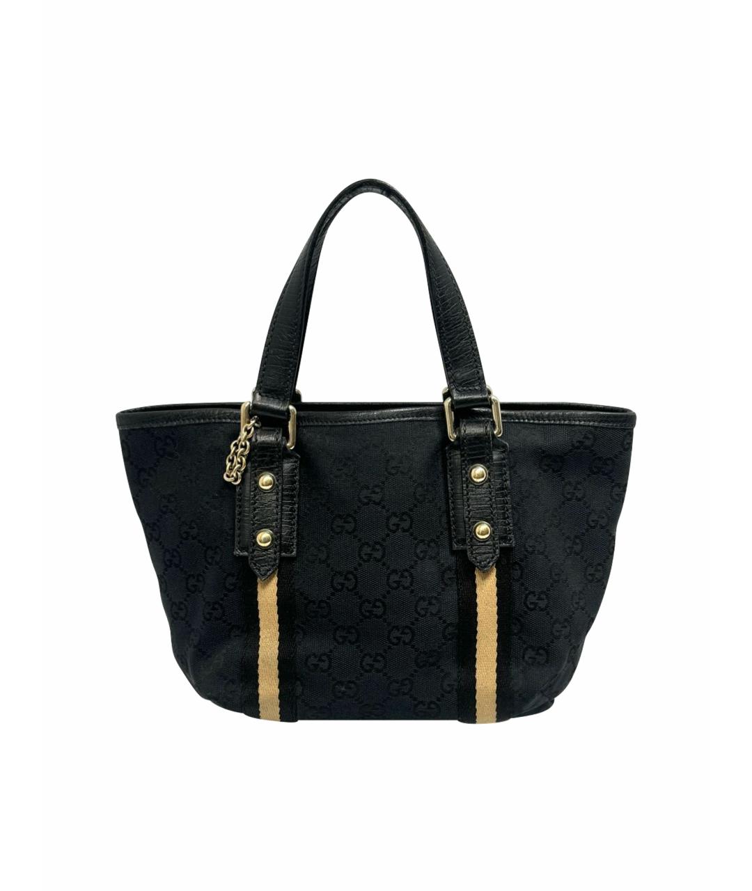 GUCCI Черная жаккардовая сумка тоут, фото 4