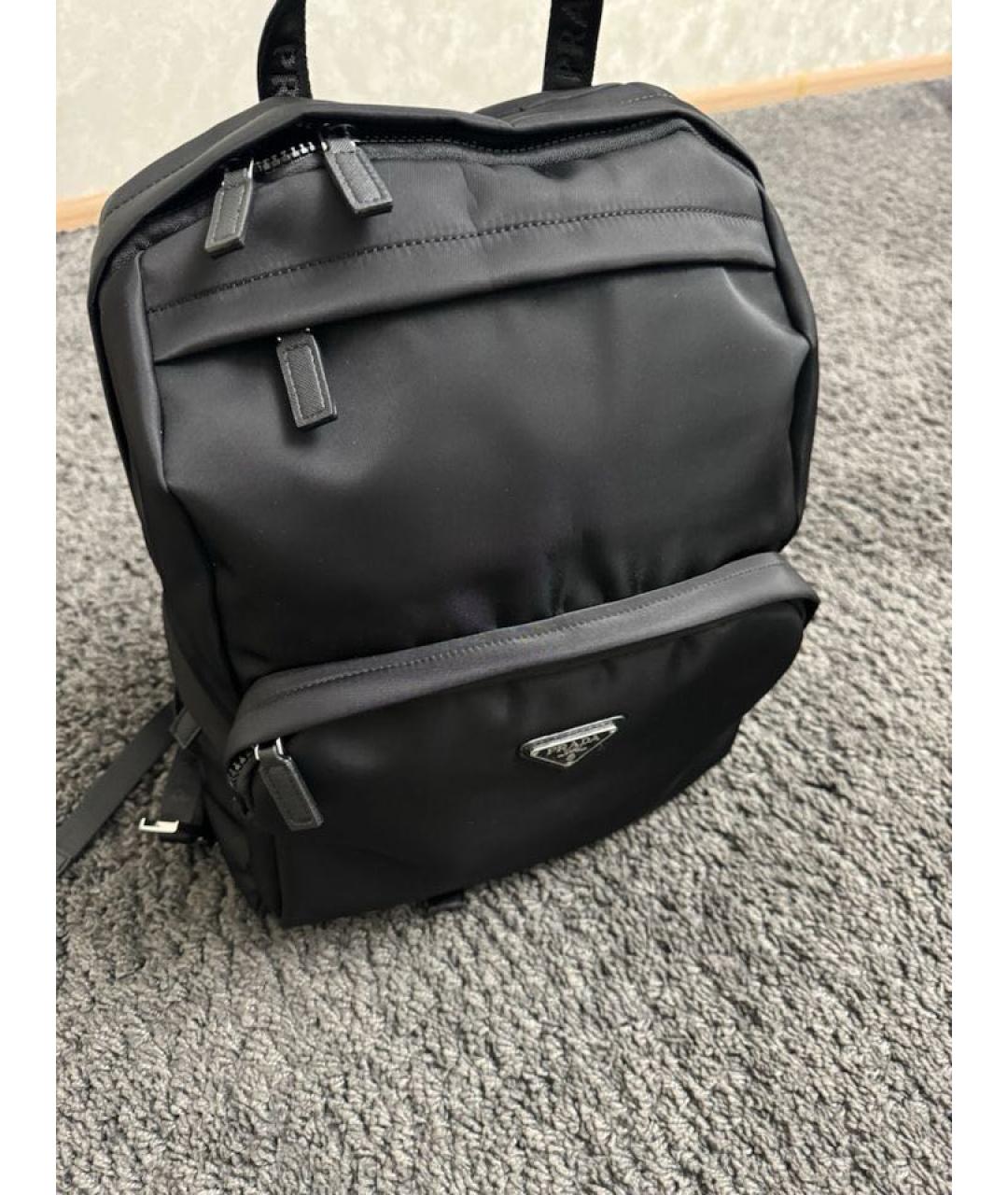 PRADA Черный синтетический рюкзак, фото 5