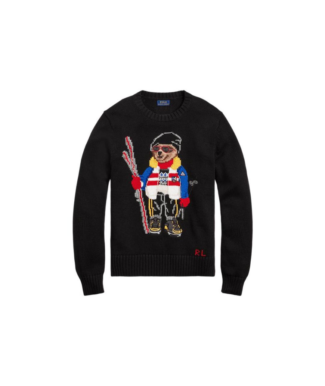 POLO RALPH LAUREN Черный хлопковый джемпер / свитер, фото 1