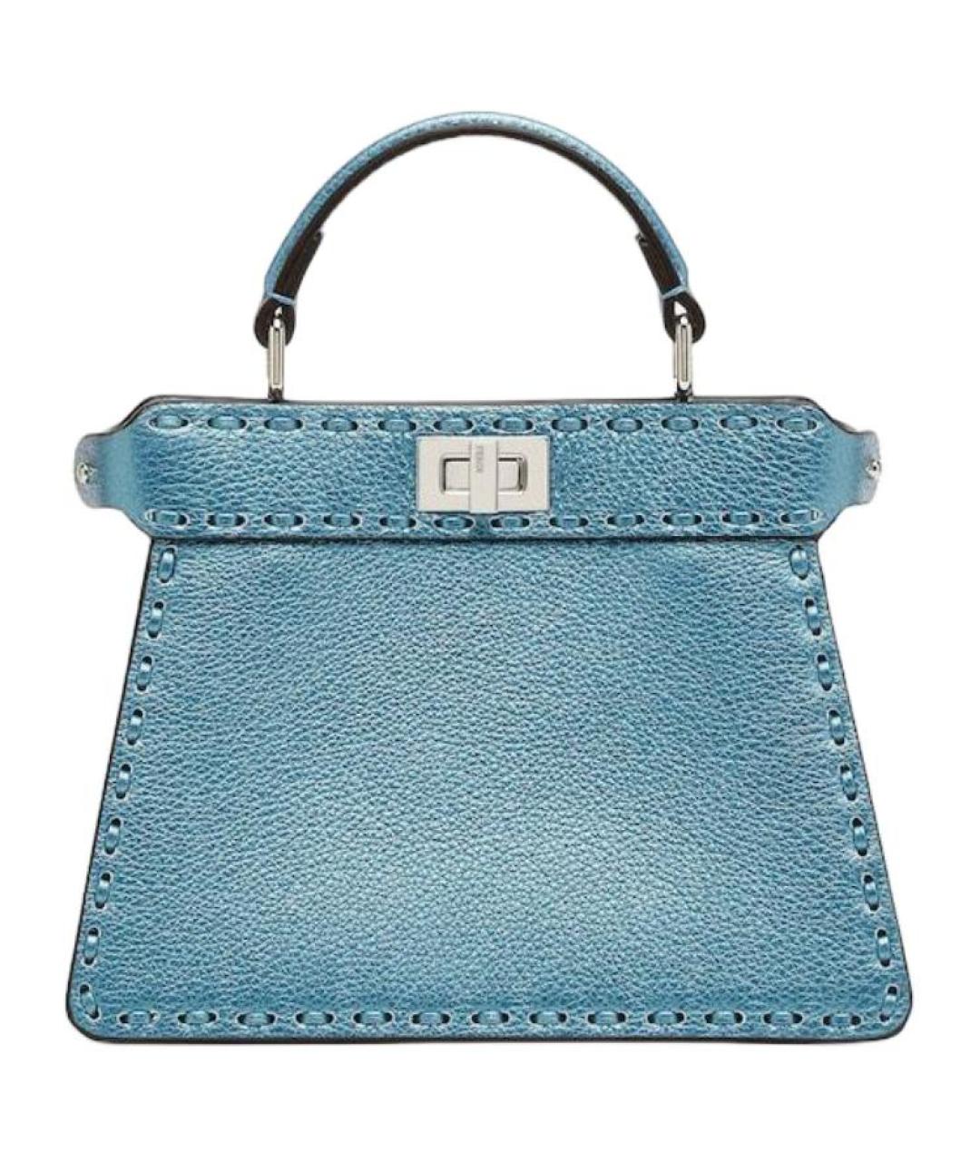 FENDI Синяя кожаная сумка через плечо, фото 1