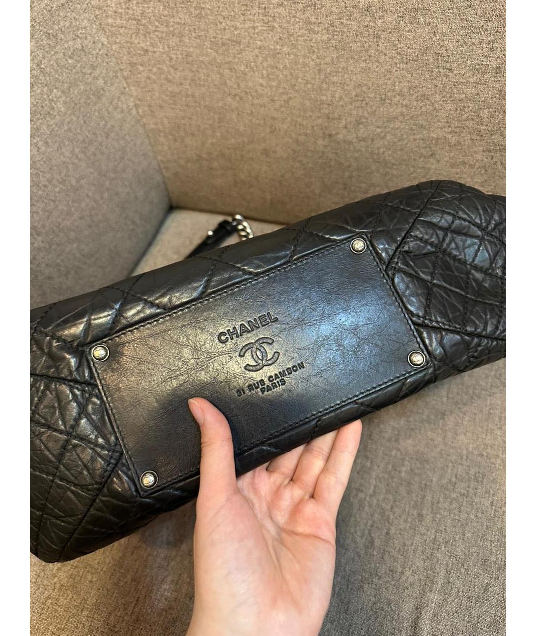 CHANEL Черная кожаная сумка через плечо, фото 3