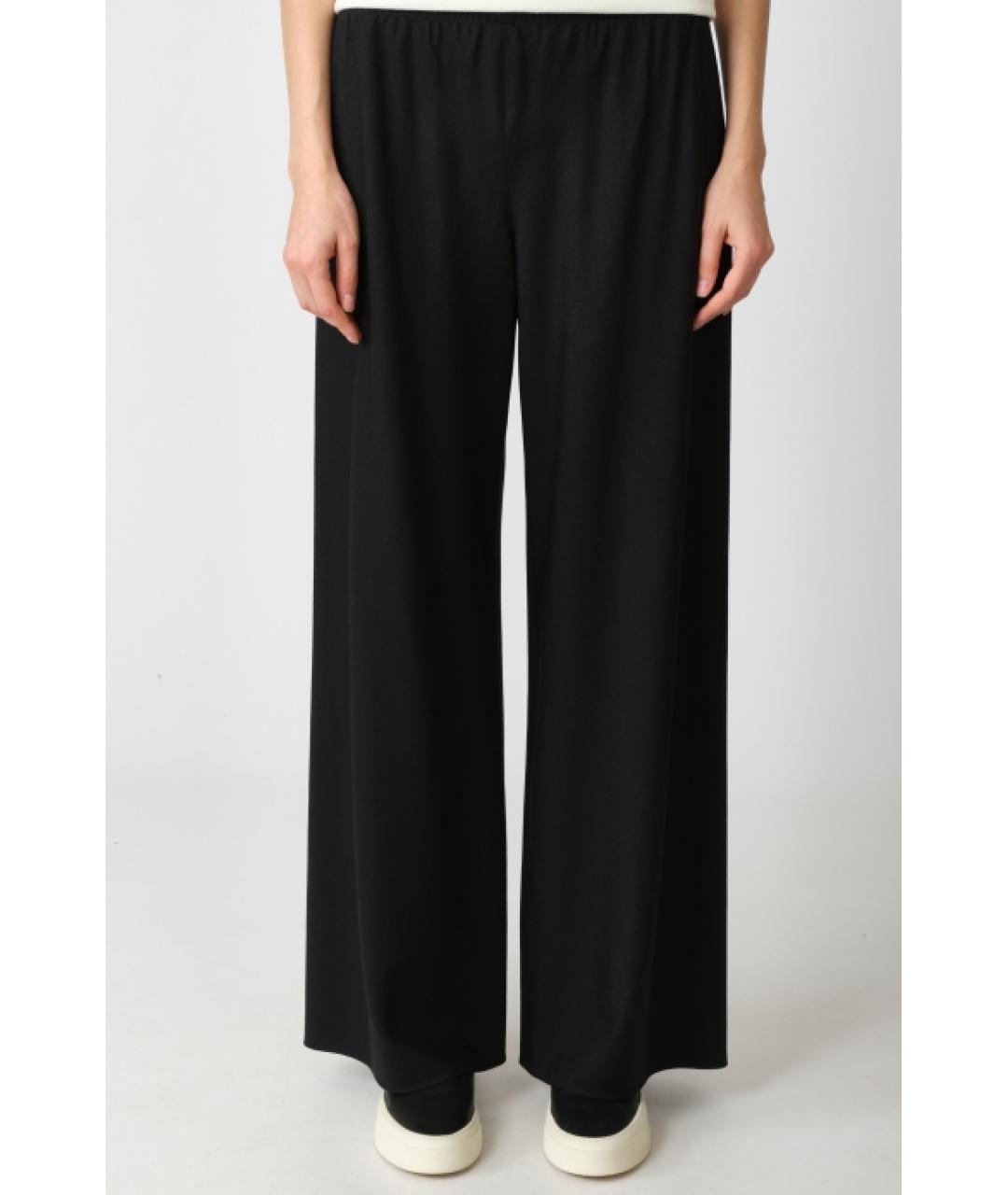 THE ROW Черные шерстяные прямые брюки, фото 3