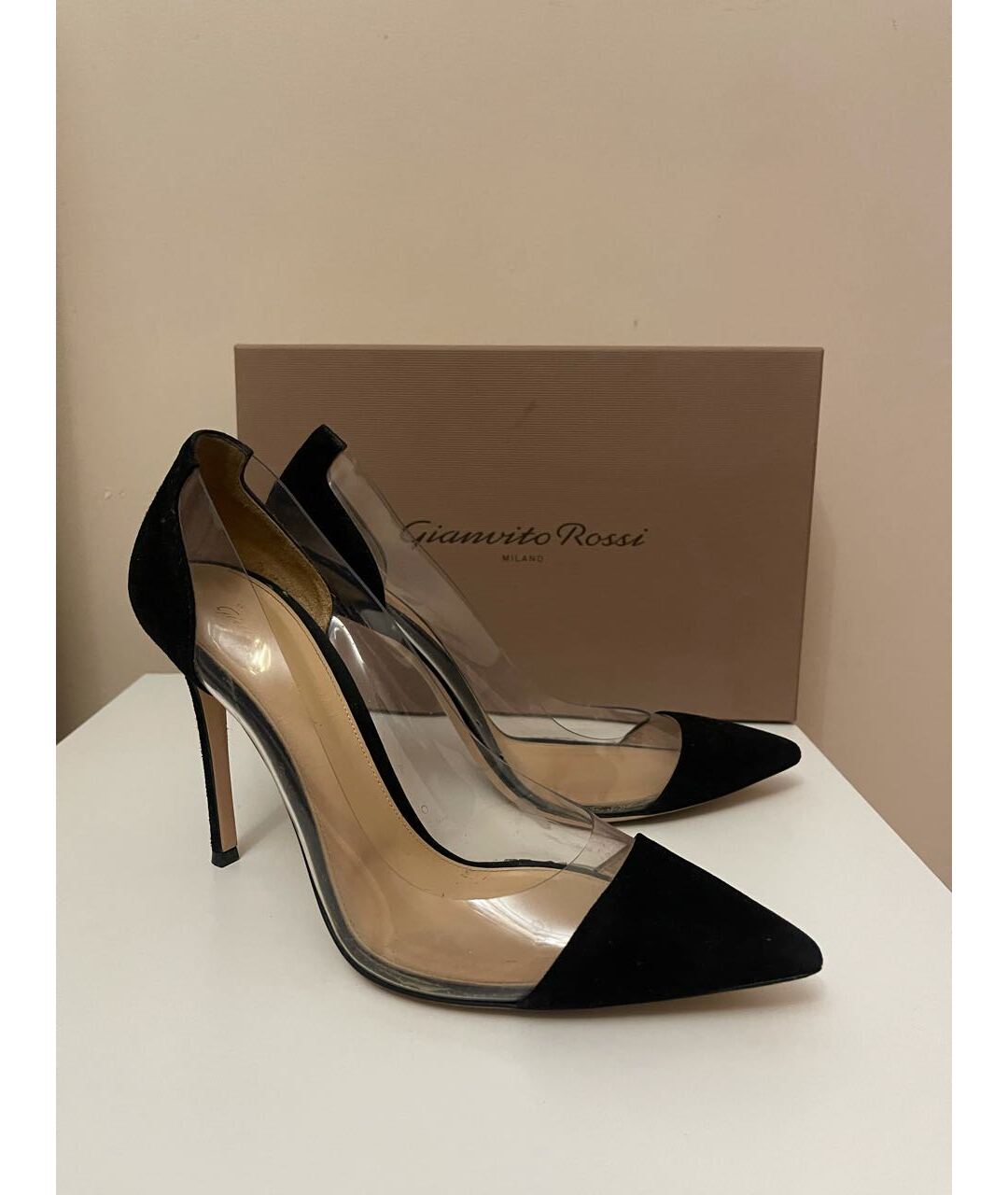 GIANVITO ROSSI Черные замшевые туфли, фото 8
