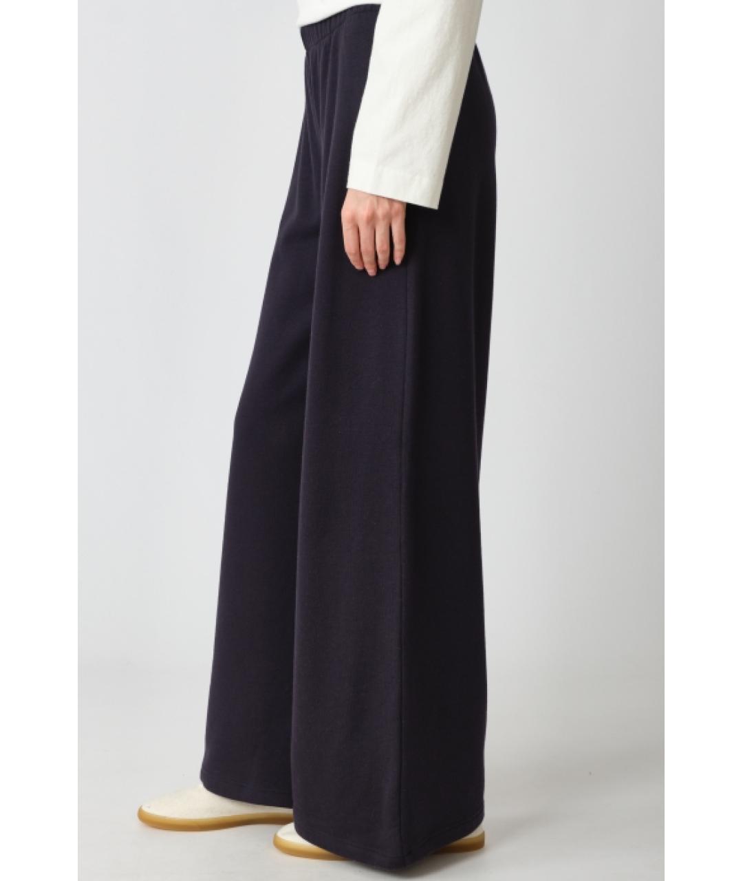 THE ROW Темно-синие хлопковые прямые брюки, фото 2