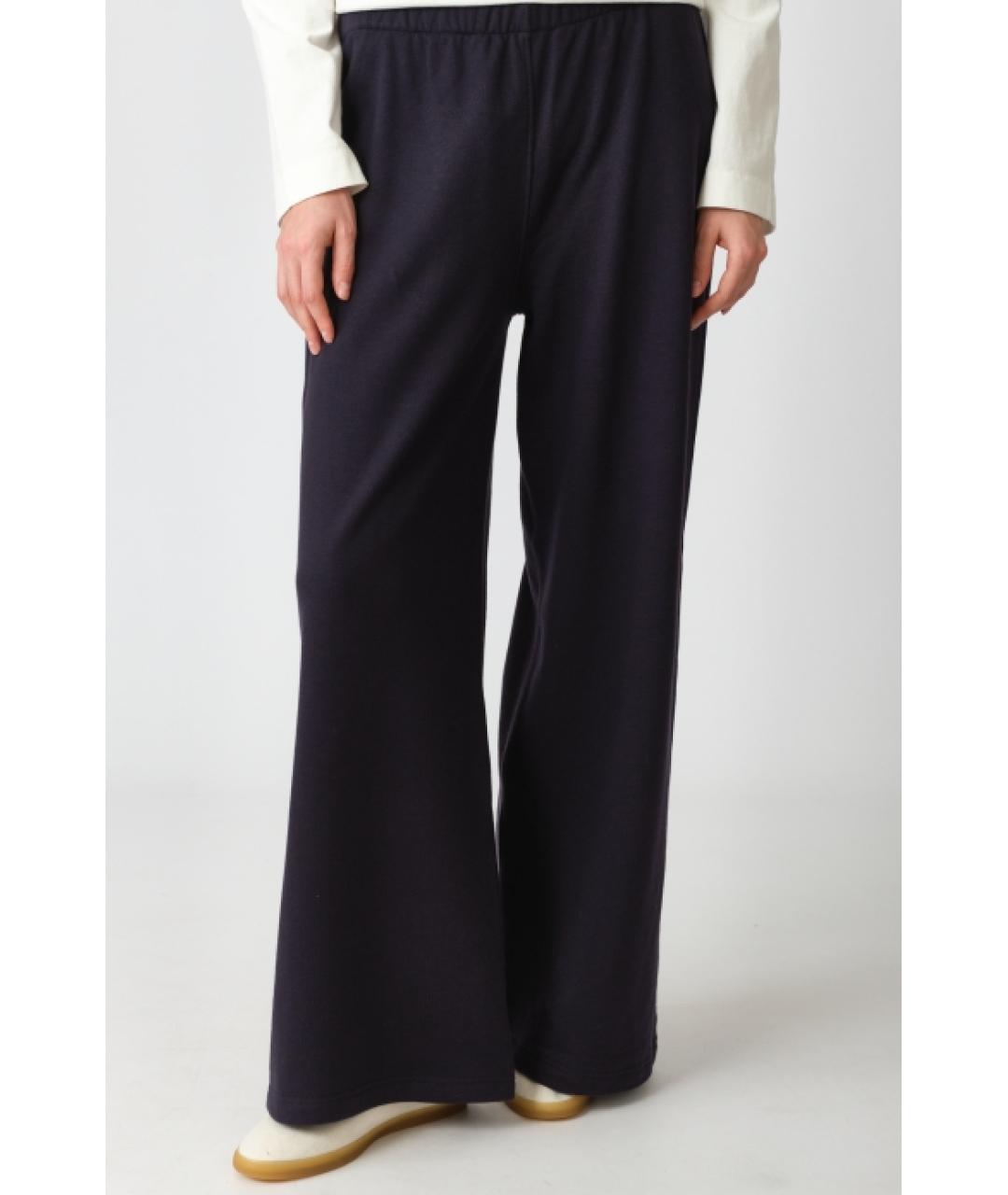 THE ROW Темно-синие хлопковые прямые брюки, фото 3