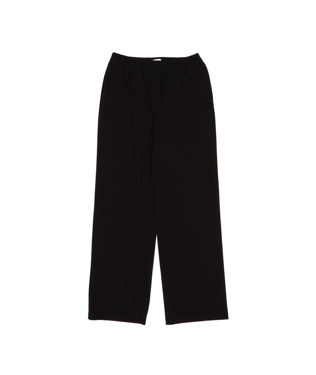 THE ROW Черные шерстяные прямые брюки, фото 1