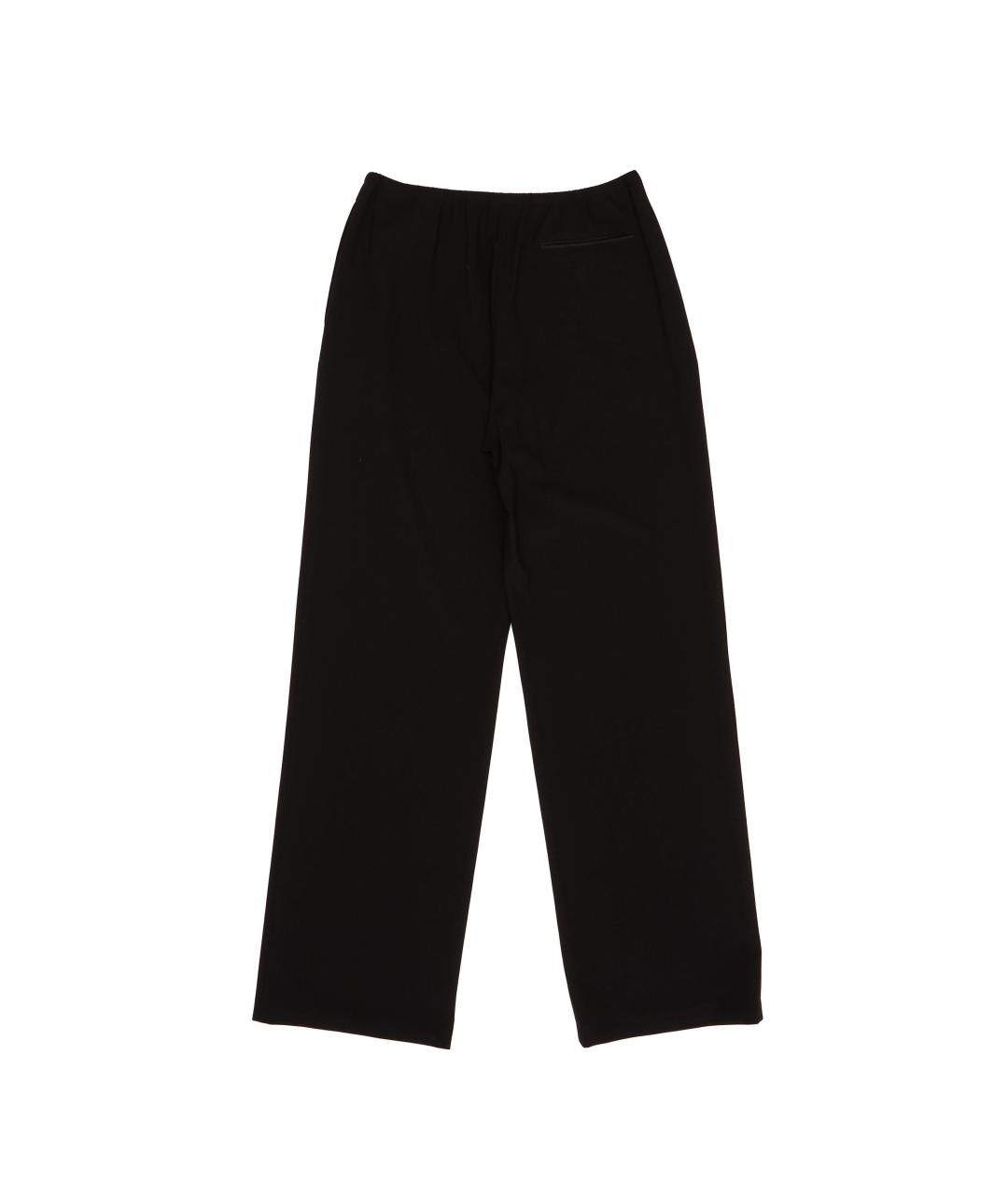 THE ROW Черные шерстяные прямые брюки, фото 2