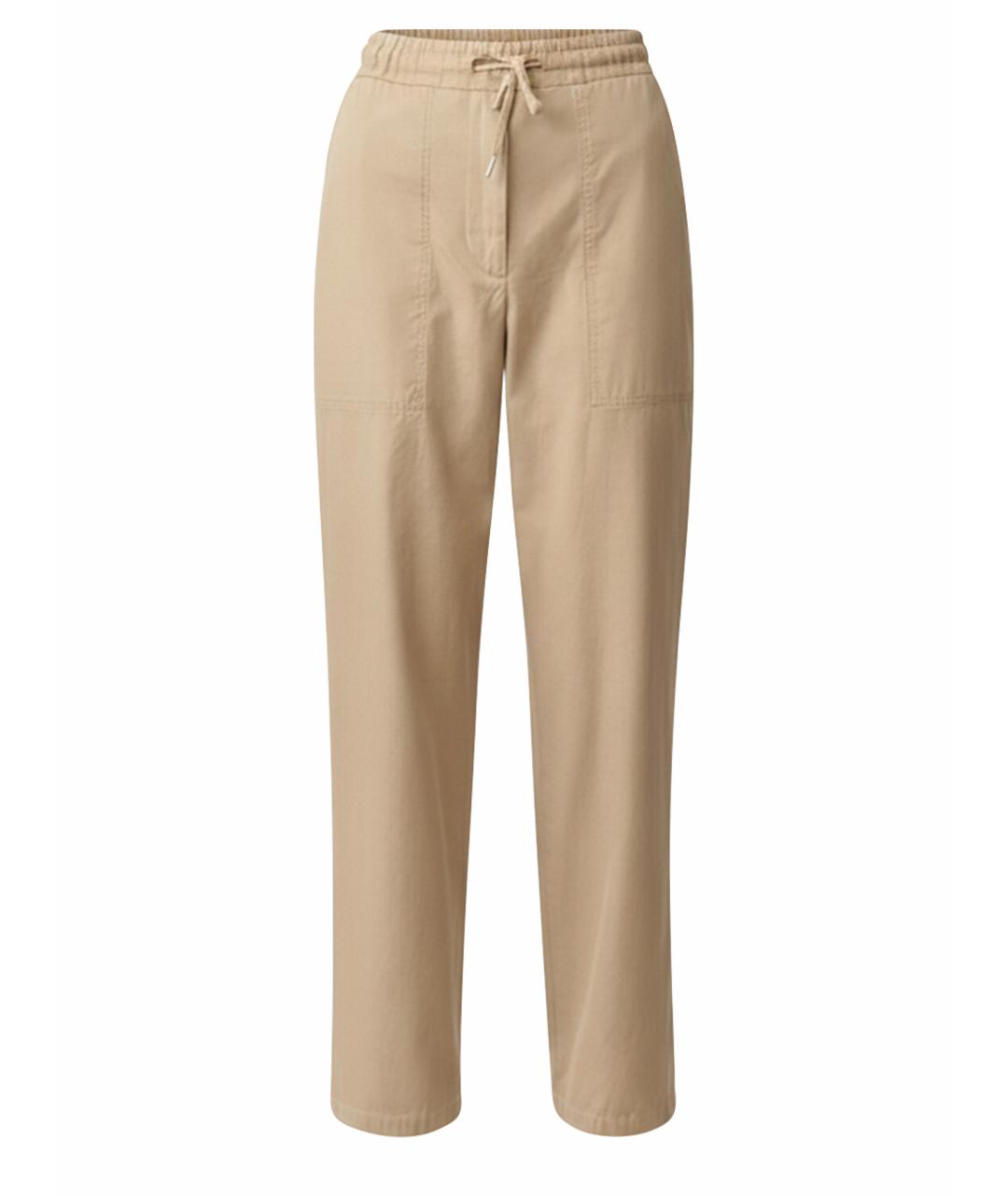 THE ROW Бежевые хлопковые прямые брюки, фото 1