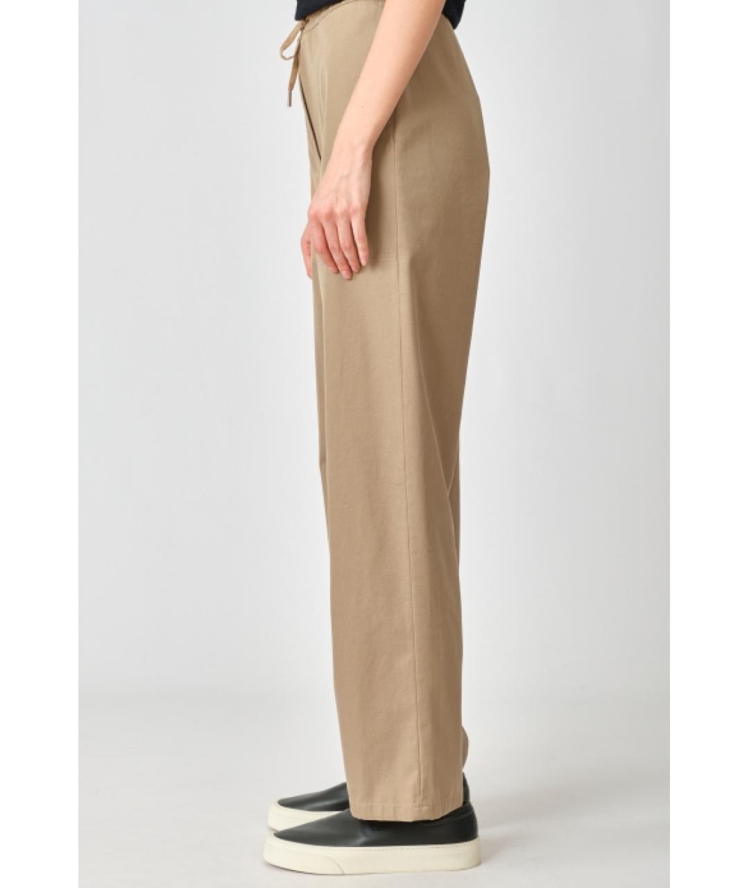 THE ROW Бежевые хлопковые прямые брюки, фото 2