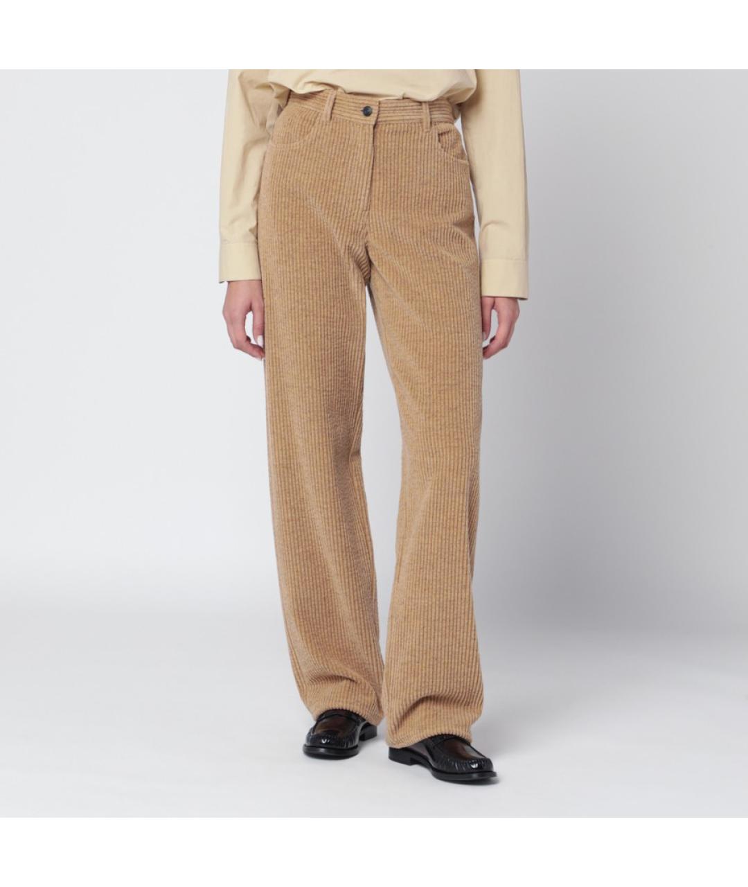 THE ROW Бежевые хлопковые прямые джинсы, фото 3