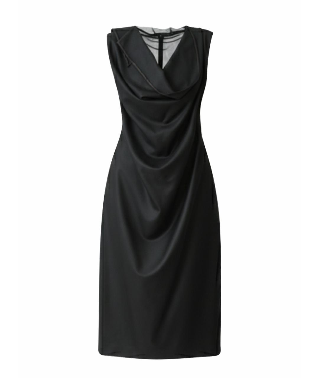 THE ROW Черное шерстяное повседневное платье, фото 1