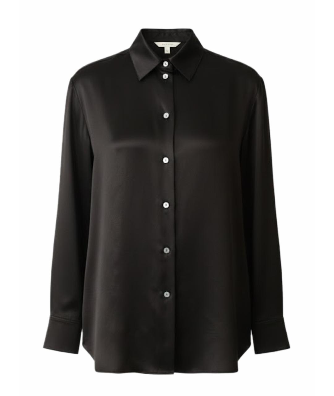 THE ROW Черная шелковая блузы, фото 3