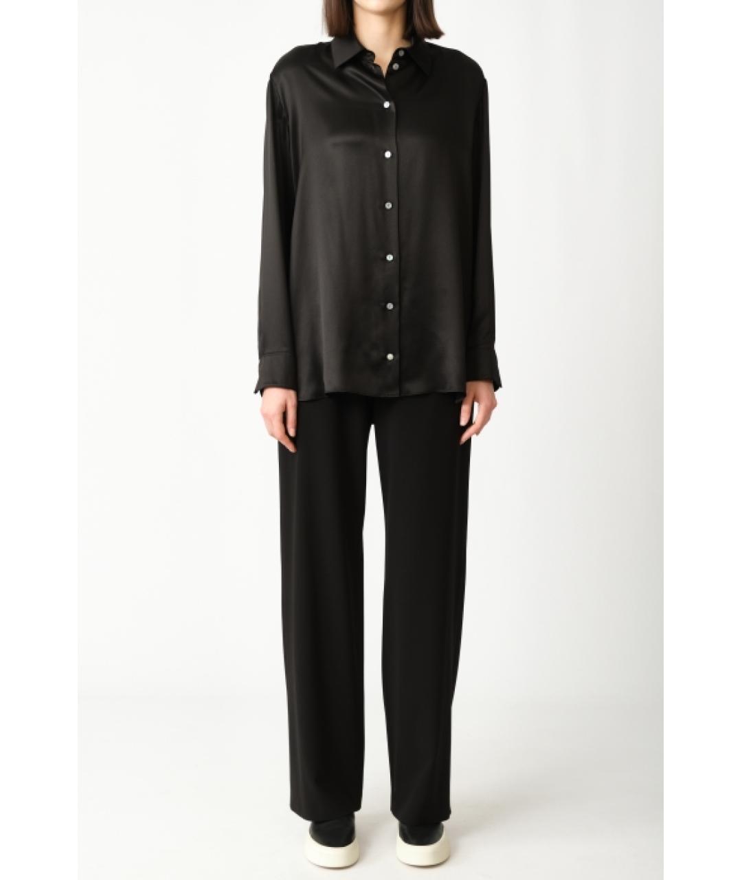 THE ROW Черная шелковая блузы, фото 2