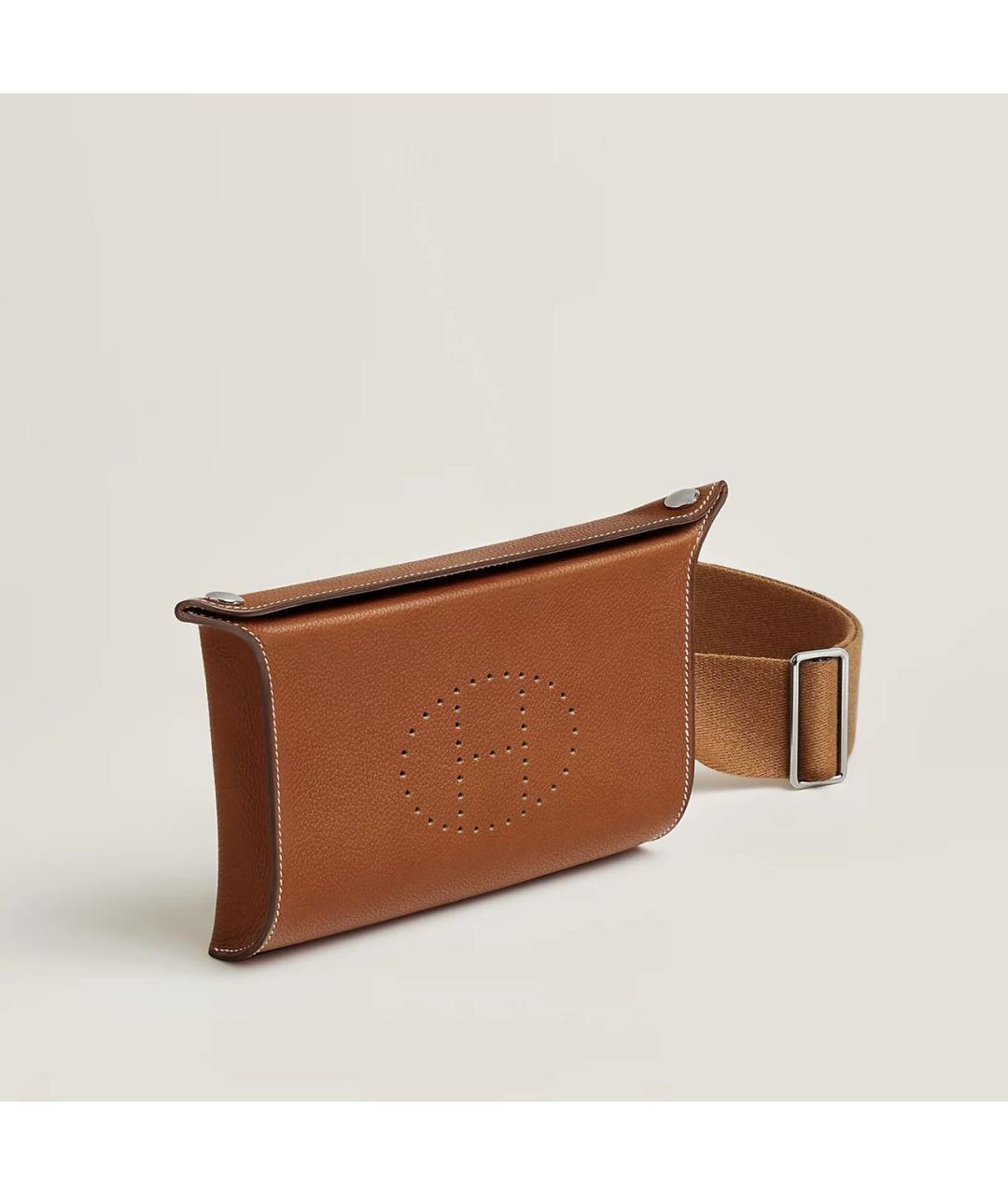 HERMES Коричневая кожаная сумка через плечо, фото 2