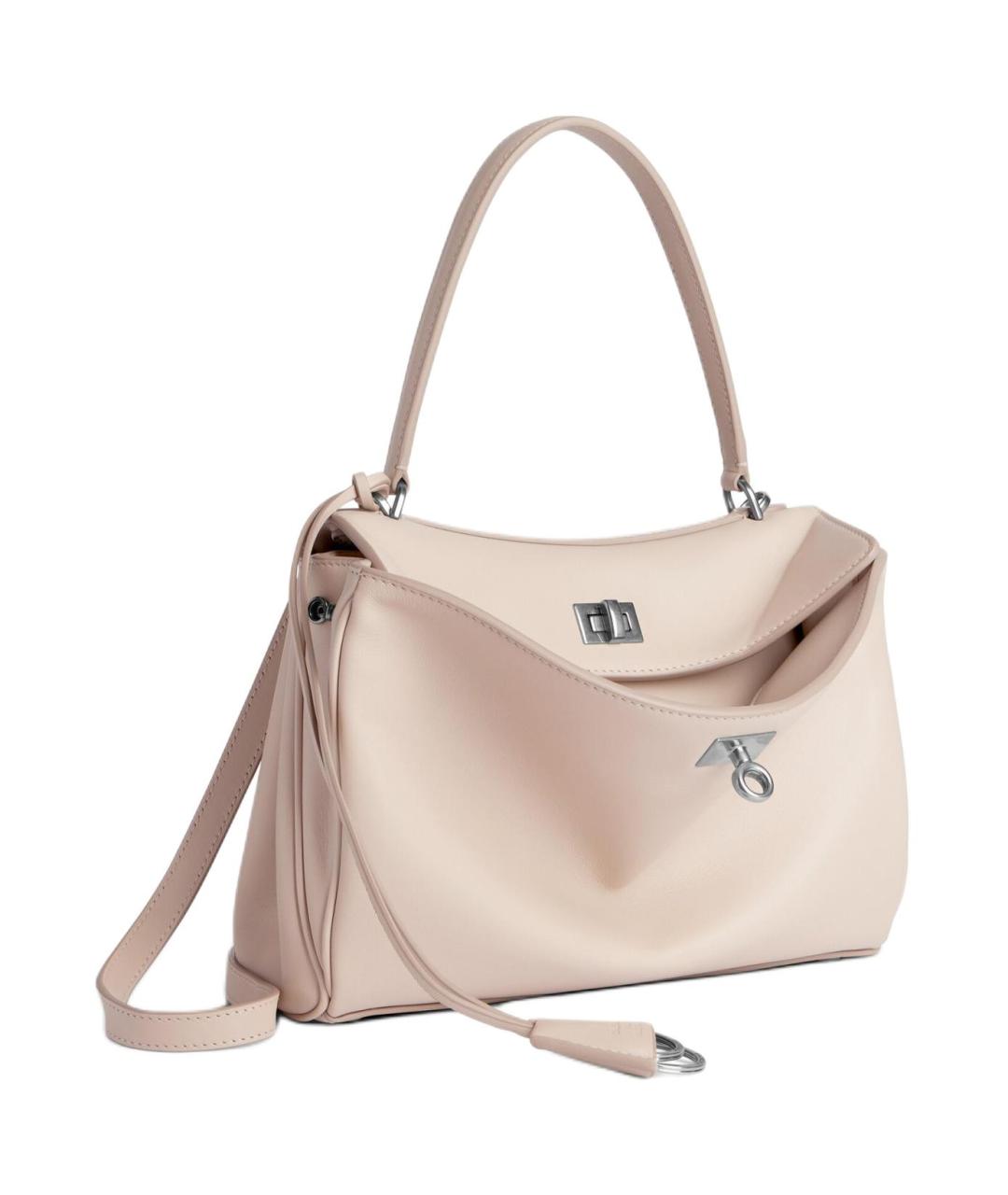 BALENCIAGA Бежевая кожаная сумка через плечо, фото 2