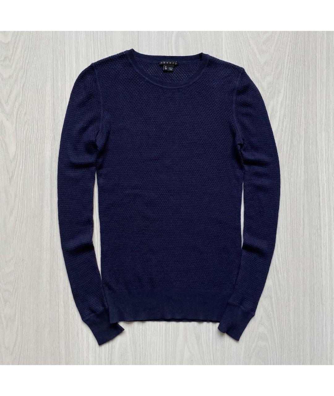 THEORY Темно-синий джемпер / свитер, фото 7