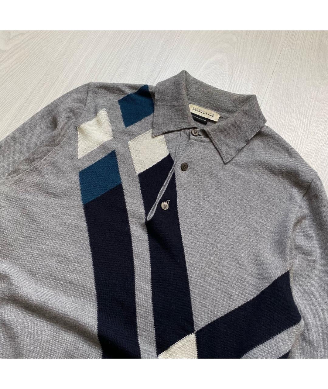 VERSACE COLLECTION Серый шерстяной джемпер / свитер, фото 2