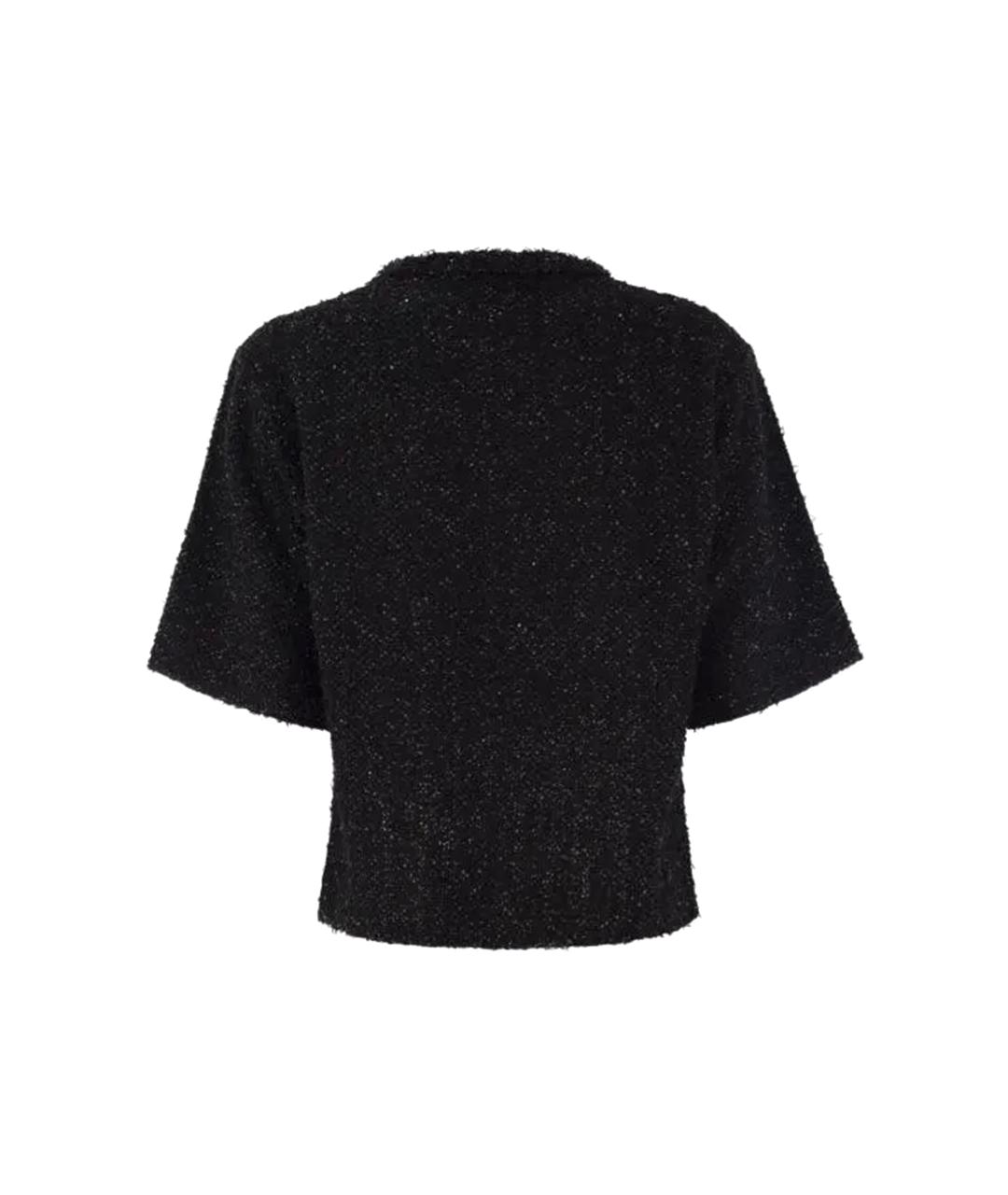 FABIANA FILIPPI Черная хлопковая футболка, фото 1