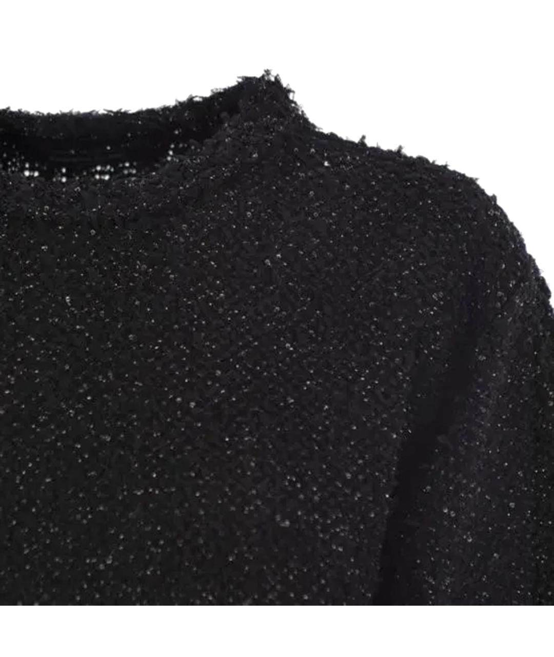 FABIANA FILIPPI Черная хлопковая футболка, фото 2