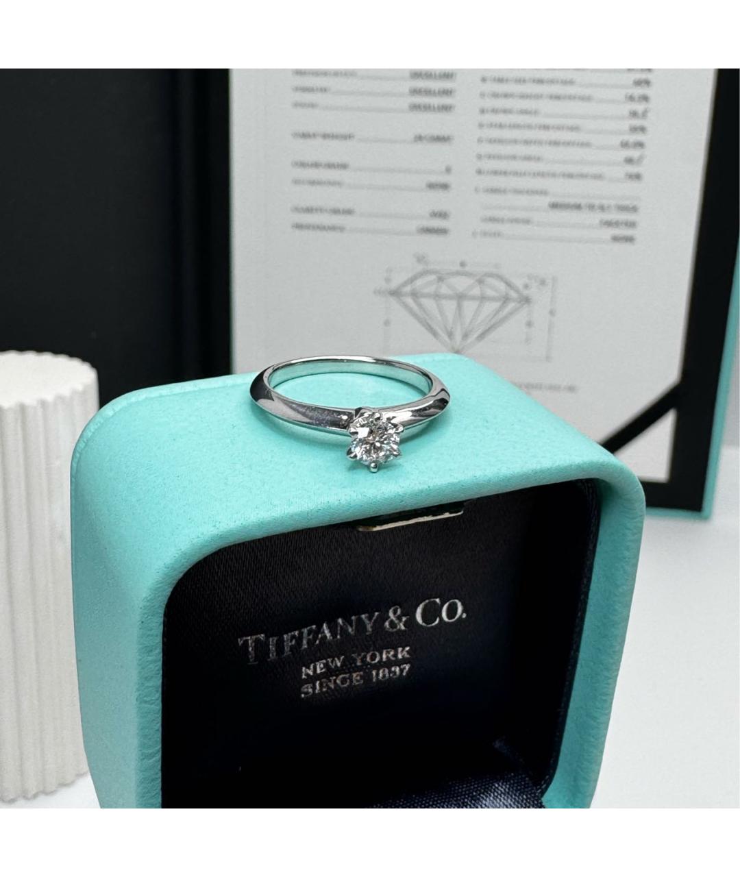 TIFFANY&CO Серебряное платиновое кольцо, фото 4