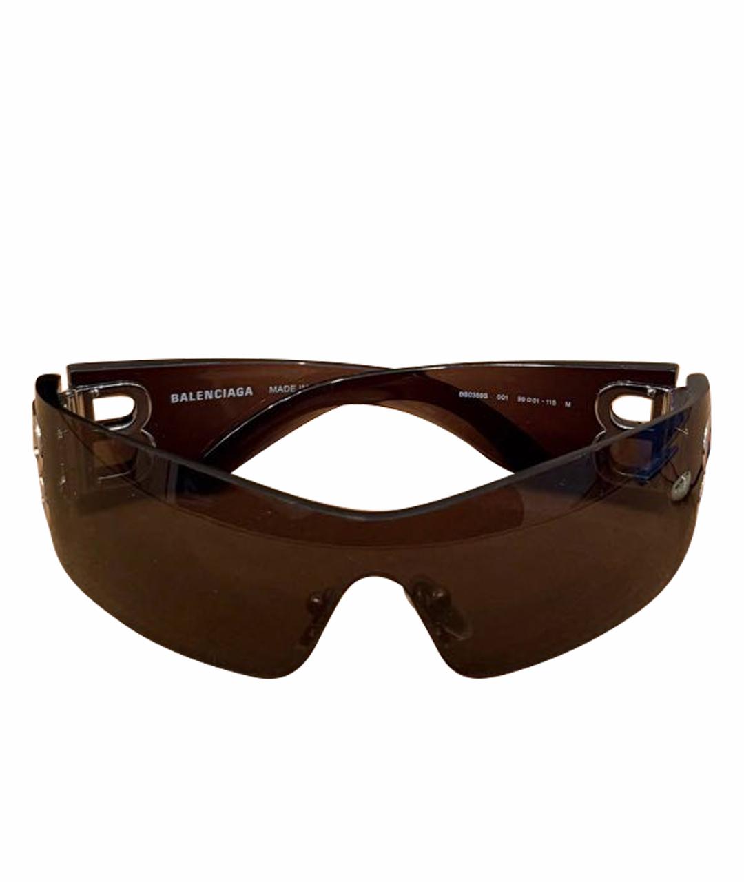 BALENCIAGA Черные пластиковые солнцезащитные очки, фото 1