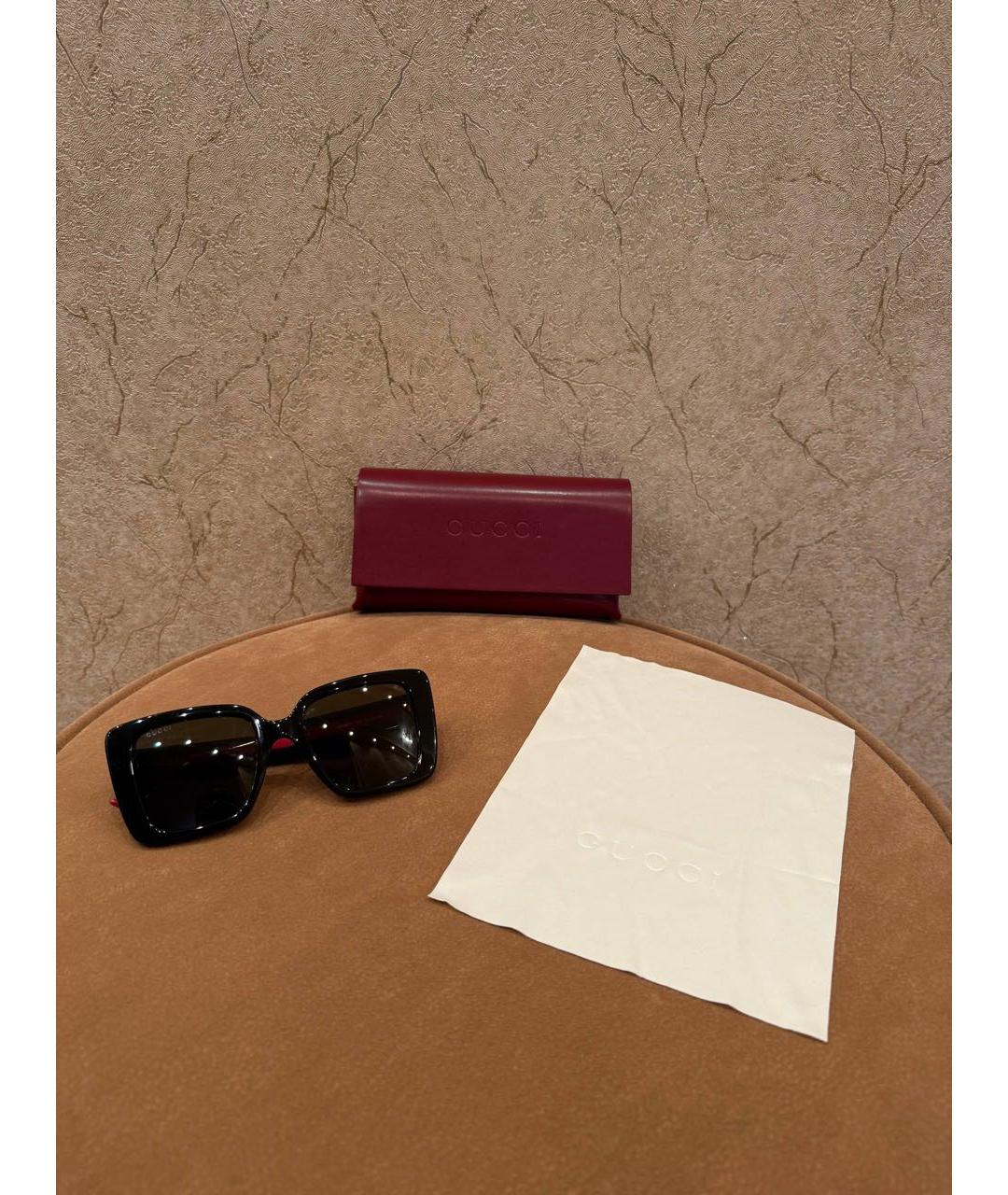 GUCCI Черные пластиковые солнцезащитные очки, фото 5