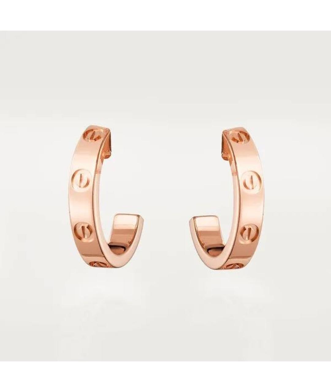 CARTIER Золотые серьги из розового золота, фото 7
