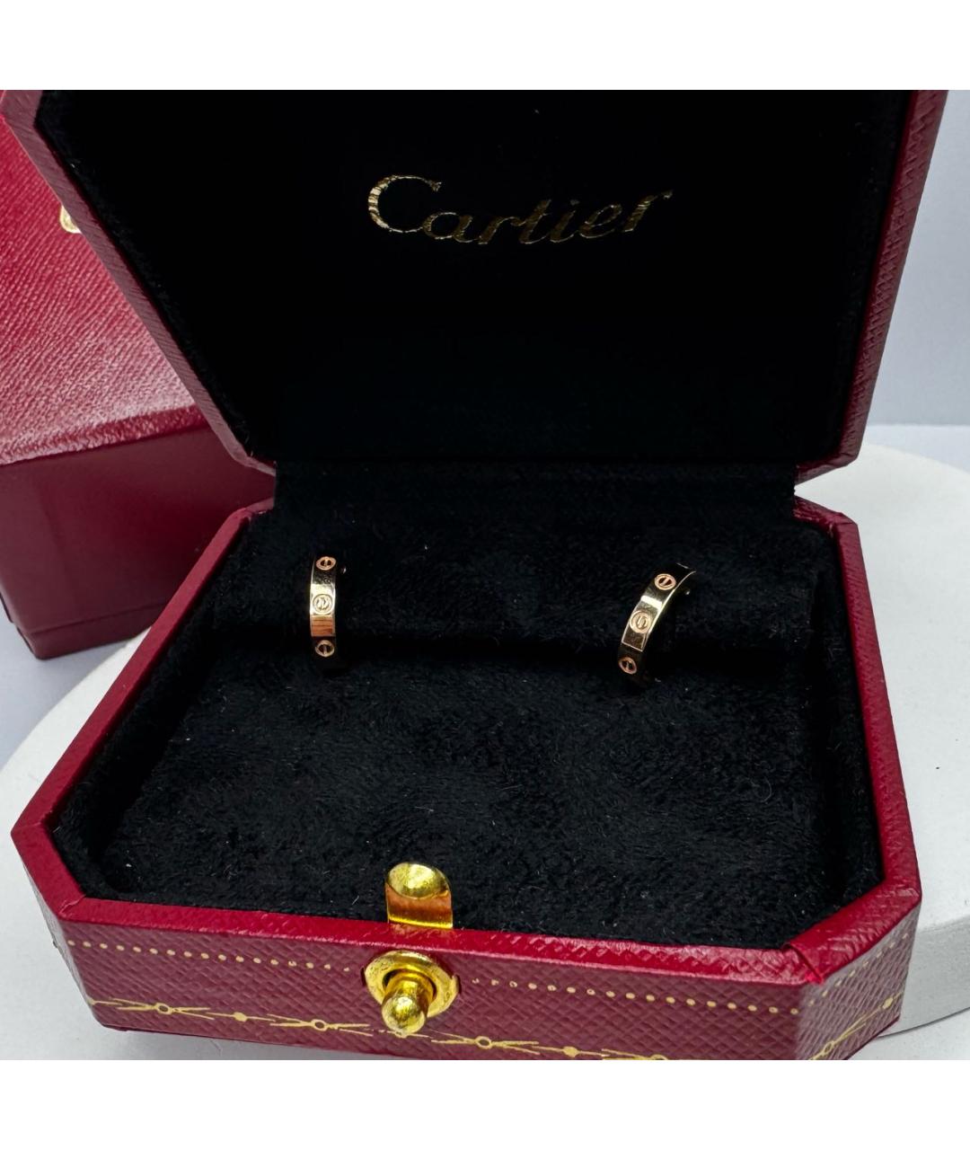 CARTIER Золотые серьги из розового золота, фото 2