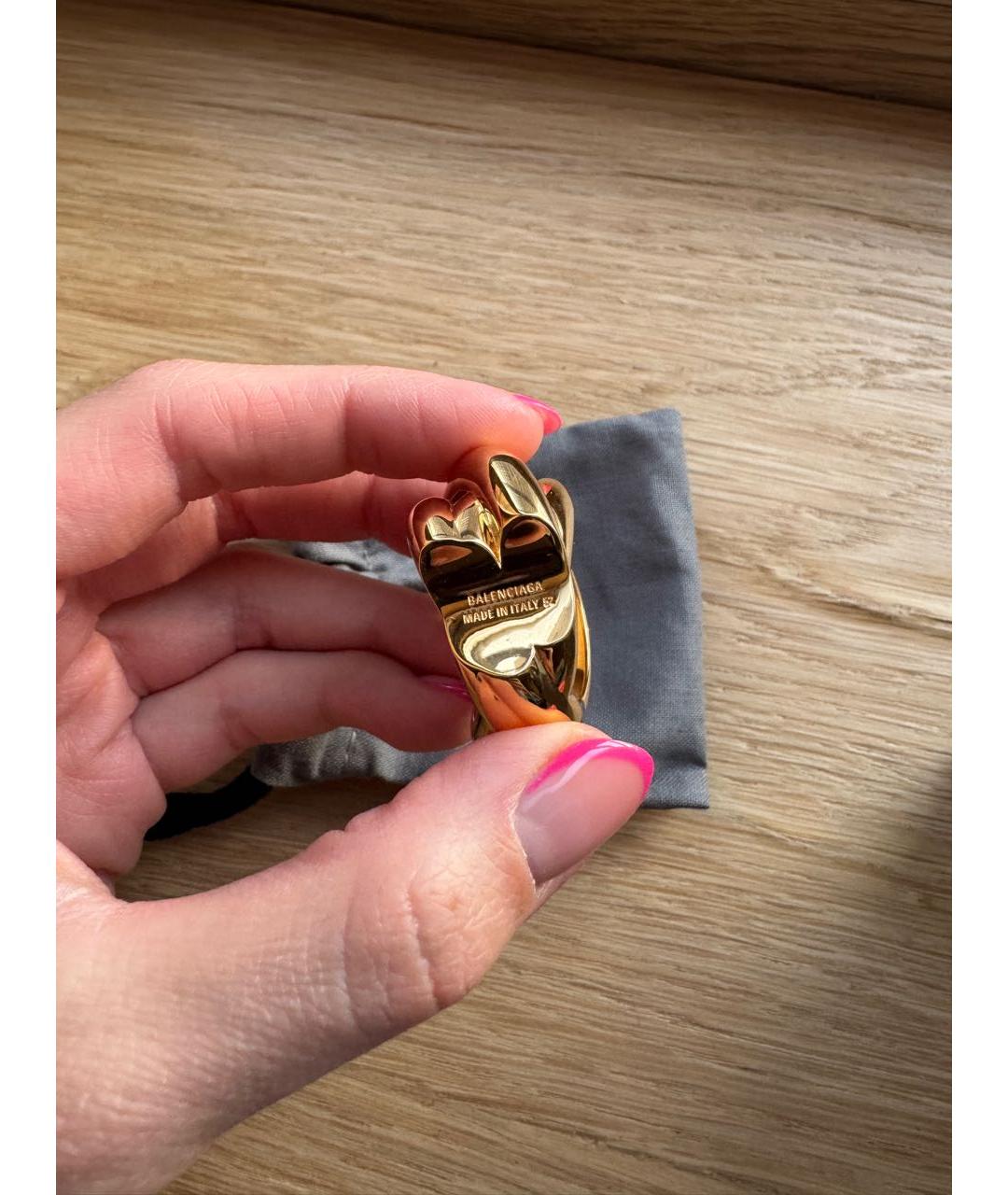 BALENCIAGA Золотое кольцо, фото 2