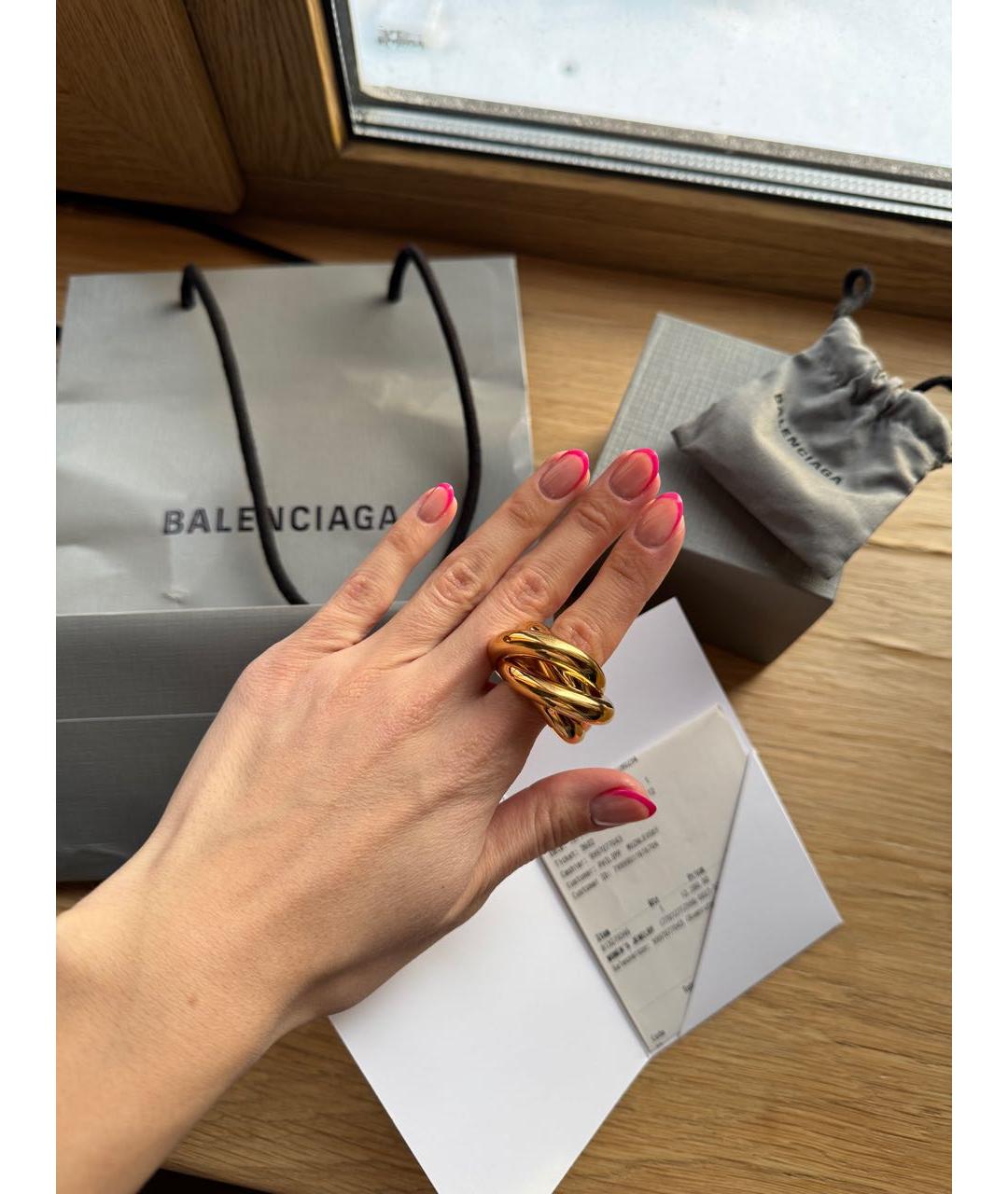BALENCIAGA Золотое кольцо, фото 5