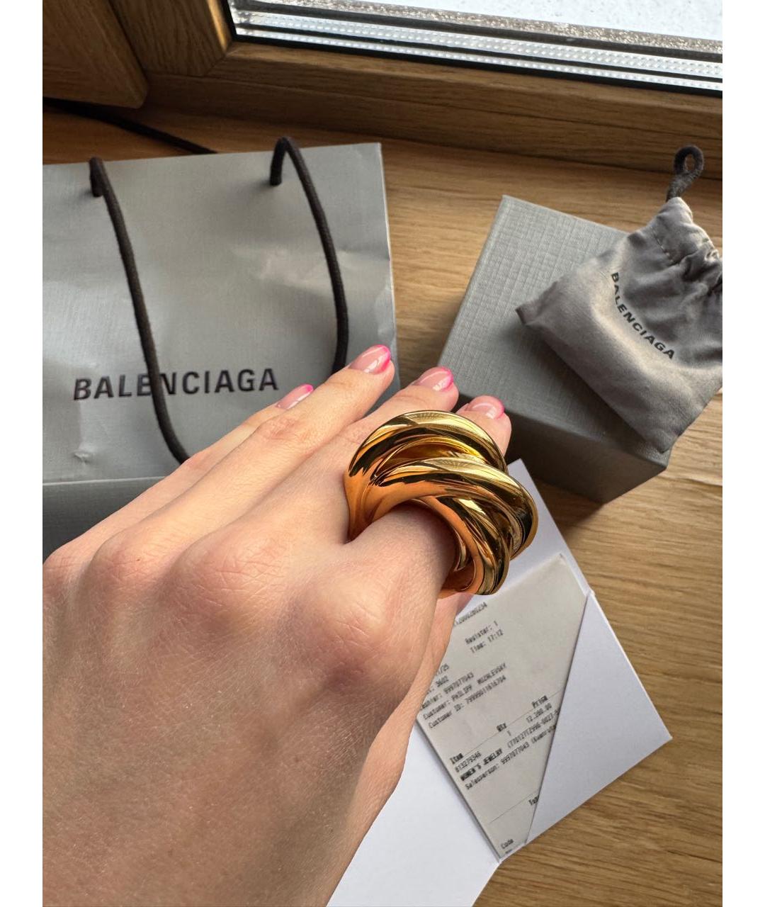 BALENCIAGA Золотое кольцо, фото 4