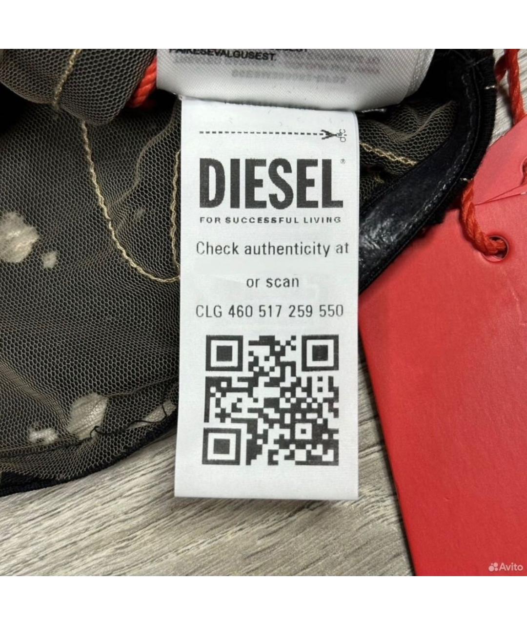 DIESEL Черная полиэстеровая майка, фото 5