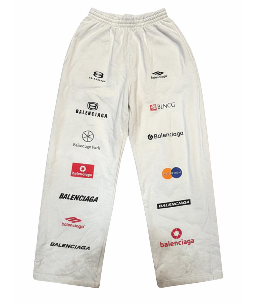 BALENCIAGA Белые повседневные брюки, фото 1