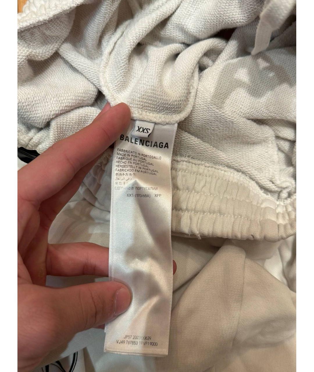 BALENCIAGA Белые повседневные брюки, фото 4